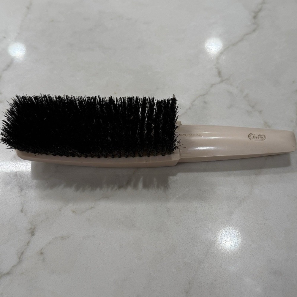 Vintage Fuller Lint Fabric Clothes Brush Cream Ivory Off White 8"